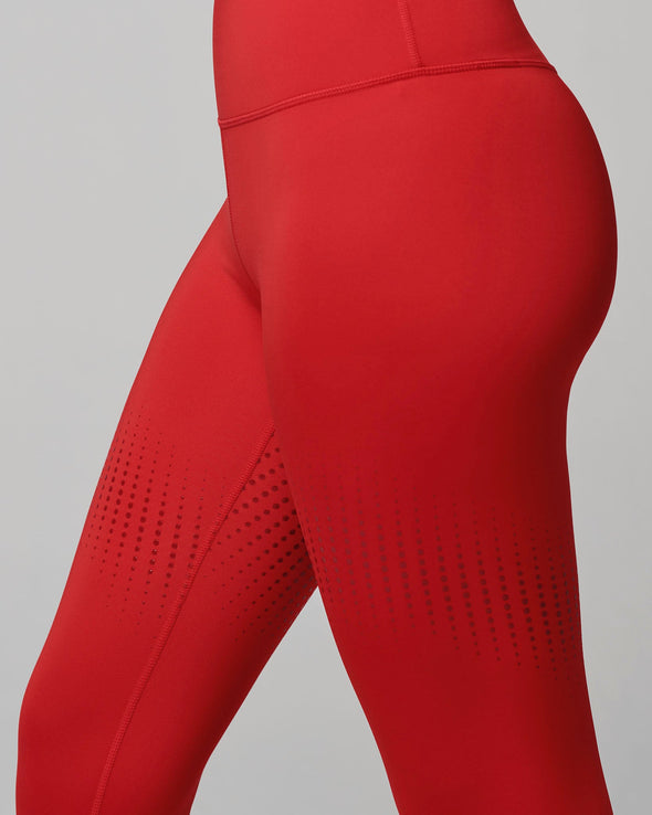 Warm Up High Waisted Crop Leggings - Really Red-Y S1B000024