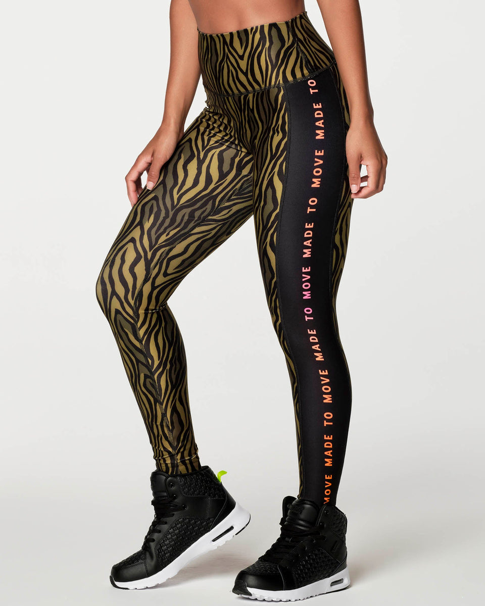 Zumba Fitness, Pants & Jumpsuits, Strong Id By Zumba Leggings With  Reflective Camo Print Size Small Nwot New