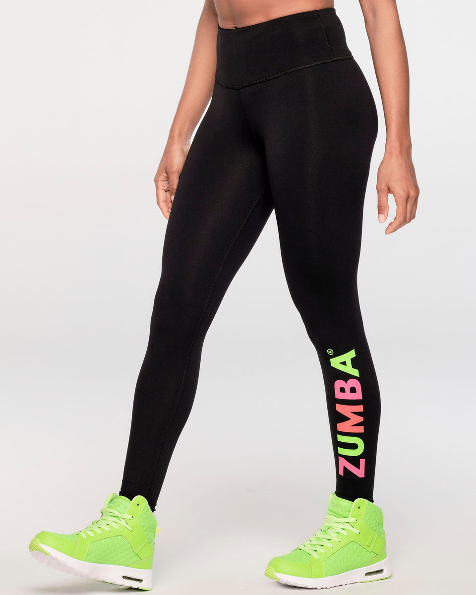 Zumba All Day High Waisted Capri Legging - Bold Black / Red Hot Z1B000 –  Natysports