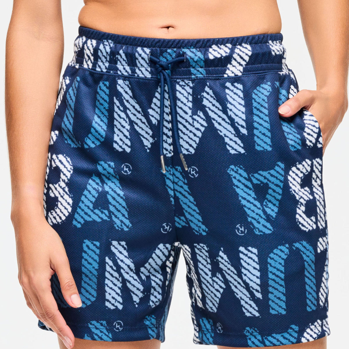 ズンバ Zumba Victory High Low Mesh Shorts Navy/Light Blue Victory High Low Mesh Shorts – Zumba Wear | STRONG iD