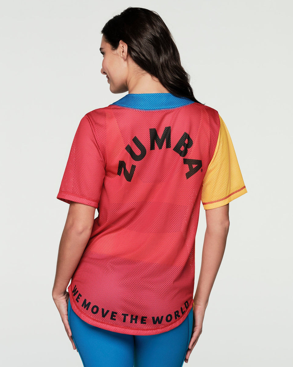 Zumba Move The World Button Up - Viva La Red Z1T000583