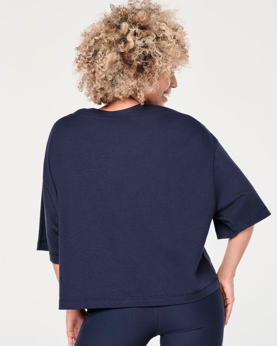 Zumba Prep Boxy Top - Bold Black - Let's Go Indigo / Very