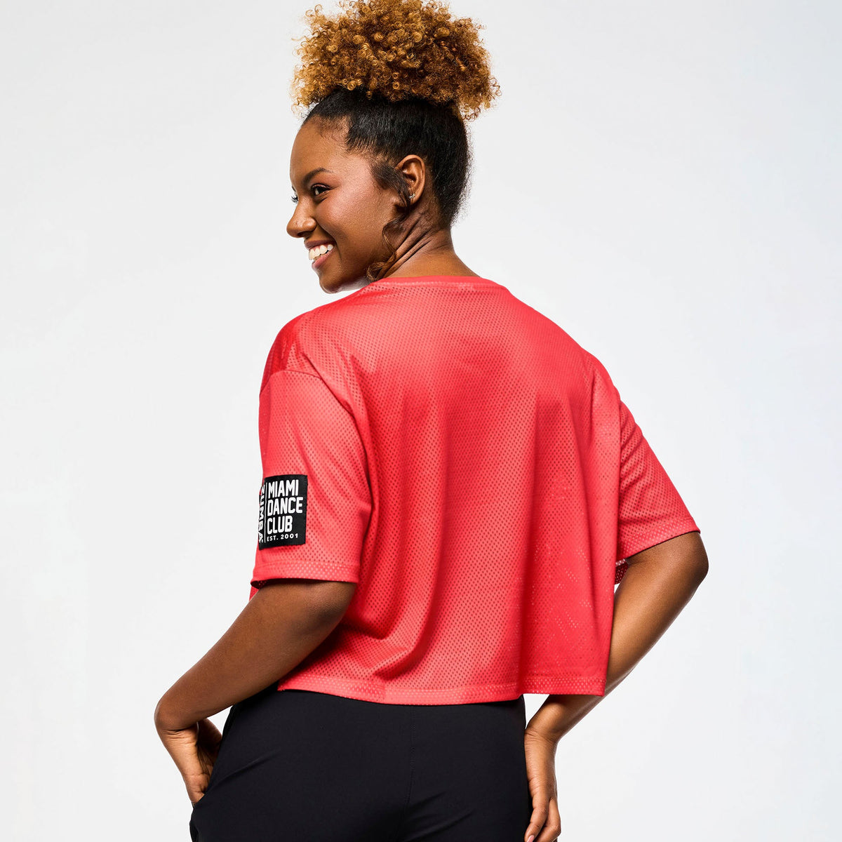 Victory Mesh Boxy Crop Top - Cherry / Orange You Hot