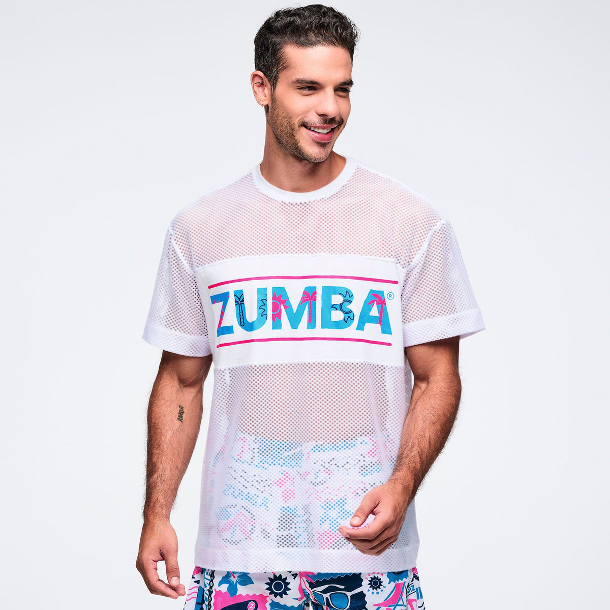 Zumba Cruise Boxy Mesh Top - Wear it Out White Z1T001185 – Natysports