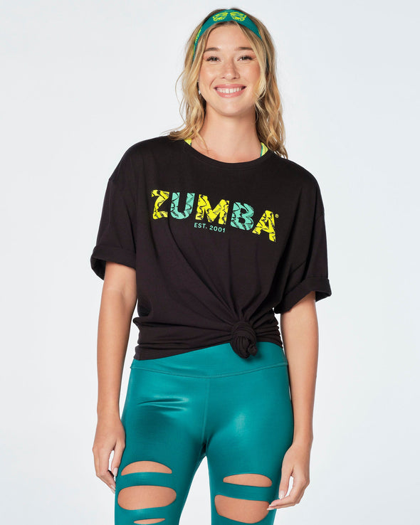 Zumba Transform Crew Neck Tee - Bold Black Z2T000038