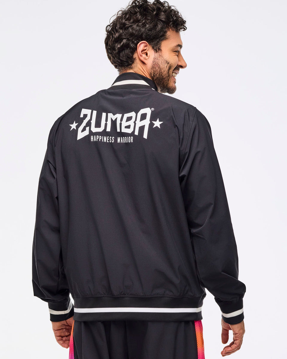 サルセーション Zumba Libre Men's Oversized Dolman Track Jacket - Bold Black