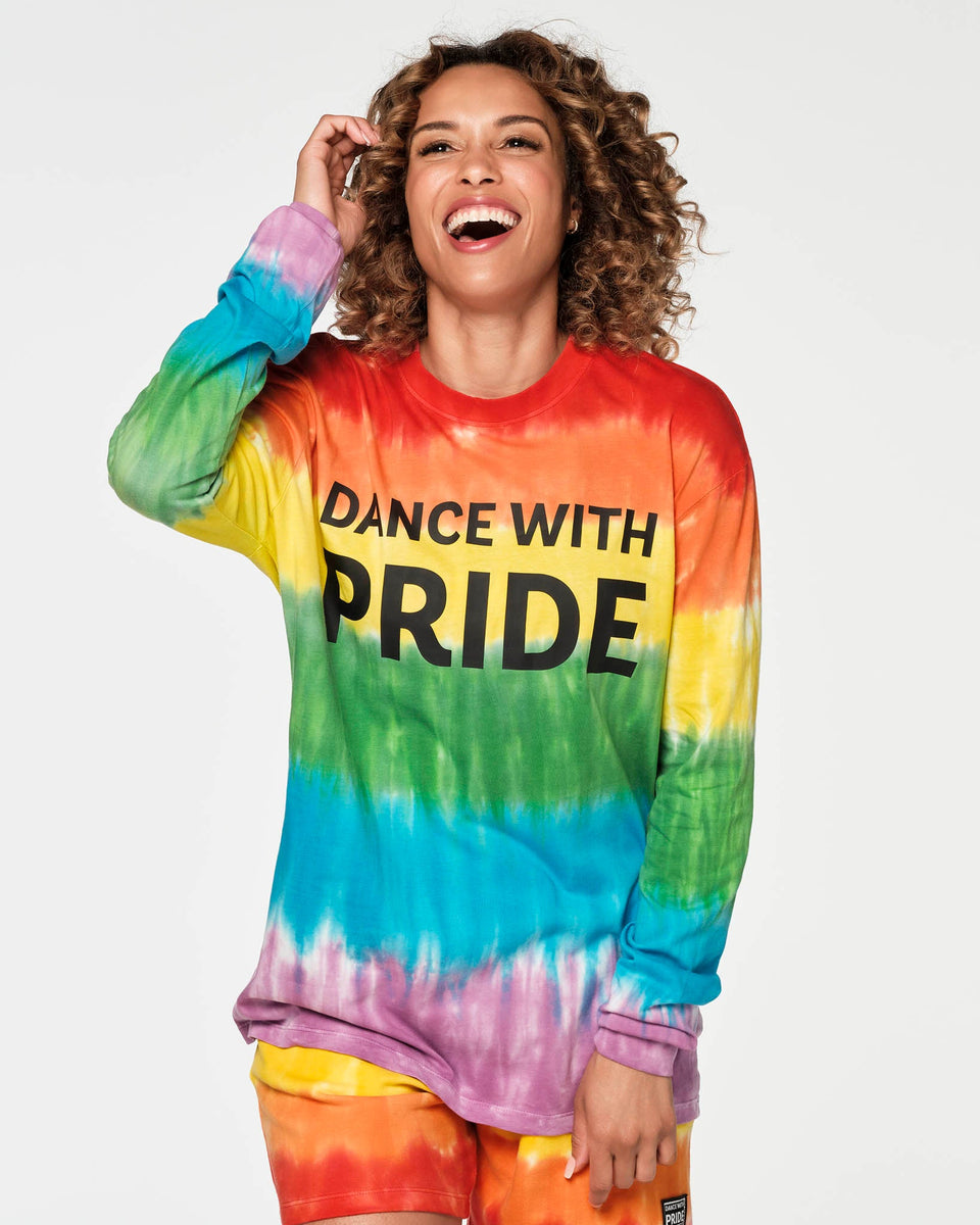 EUC Peloton x WITH Pride Lead With Love Tie Dye Rainbow Reversible