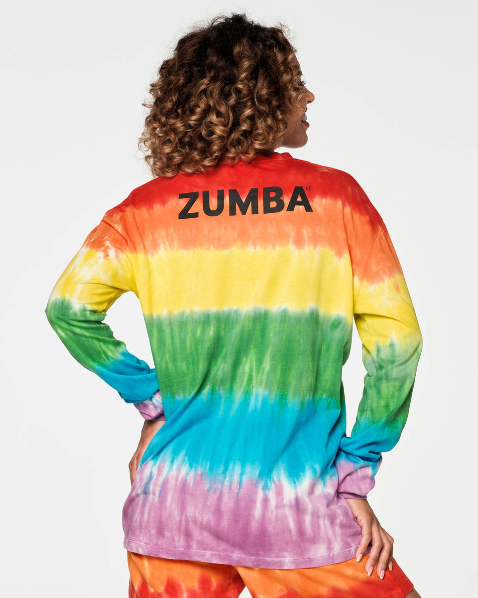 Zumba With Pride Long Sleeve Tee Rainbow Z3T000148 Natysports