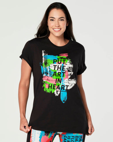 Put The Art In Heart Instructor Tee- Bold Black Z3T000166