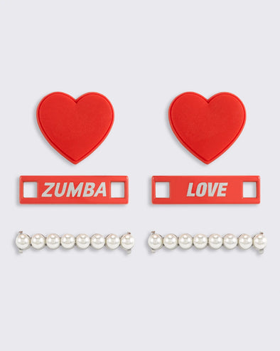 Zumba Heart Shoe Charms 6PK - Z0A000099