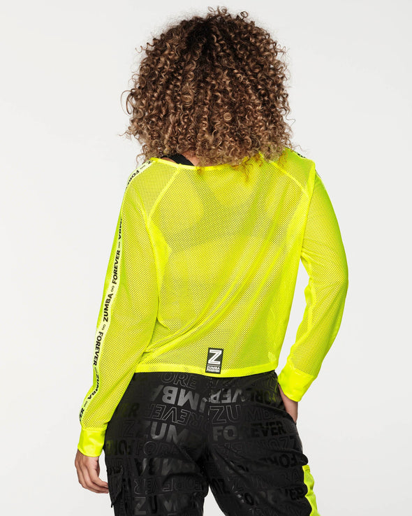 Zumba Forever Mesh Pullover - Caution Z1T000275
