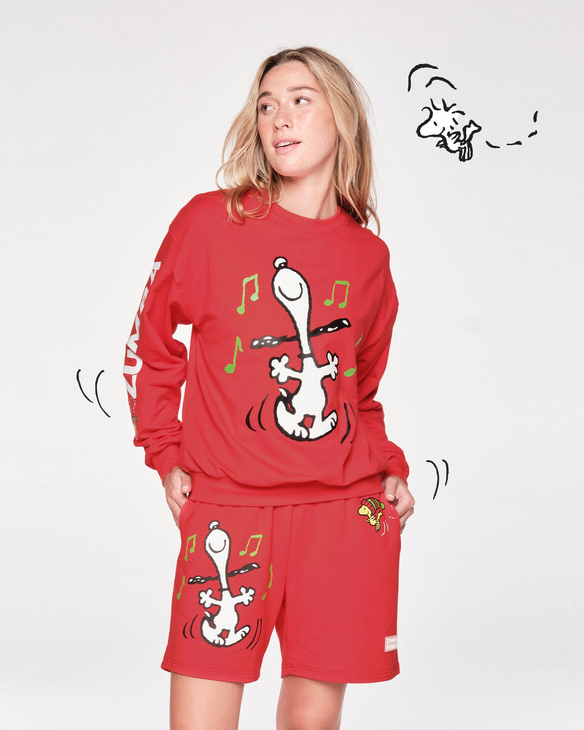 Zumba X Peanuts Shorts -Viva La Red Z1B000390
