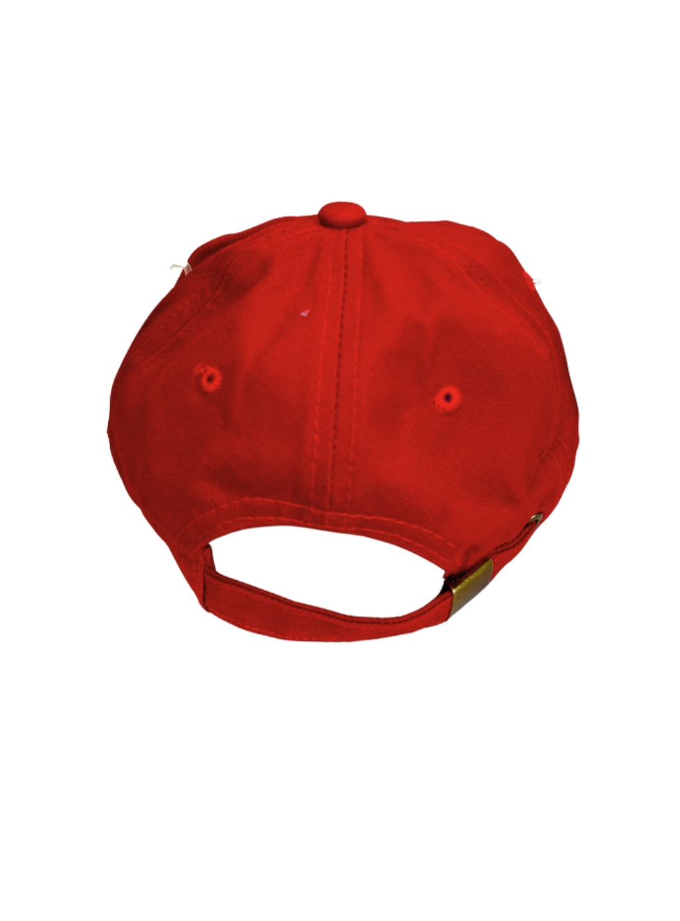Red pickleball hat, back view with adjustable strap