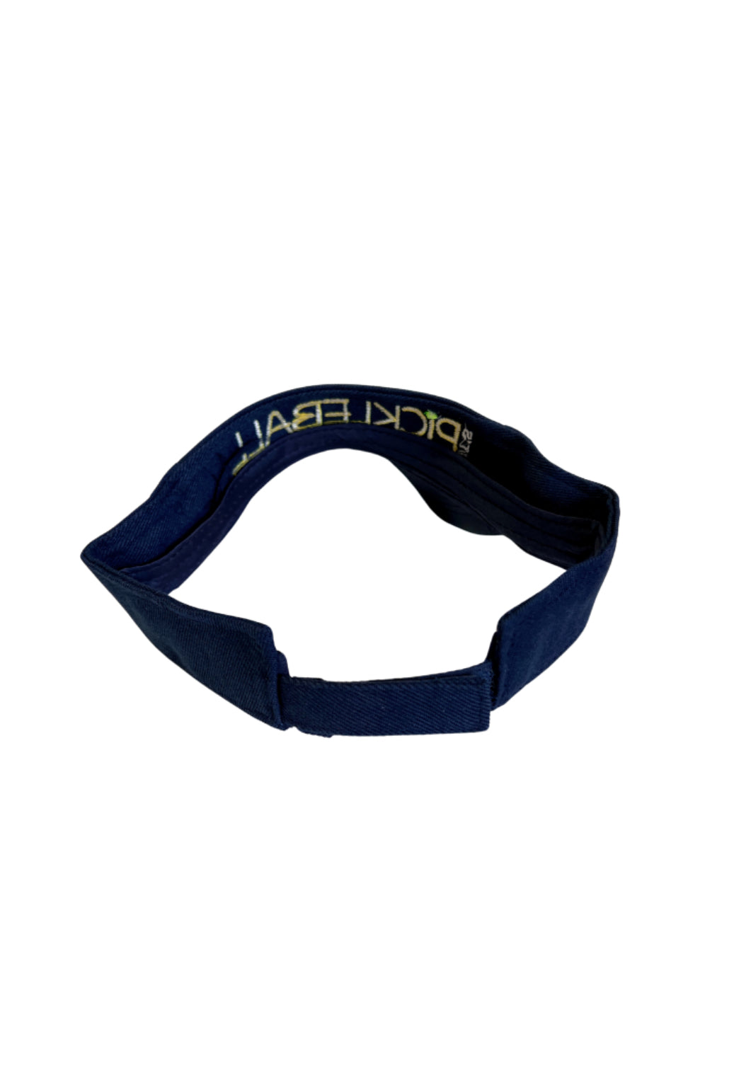 Navy pickleball visor, back view with adjustable strap