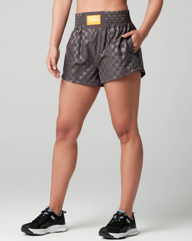 Bring Your Power High Waisted Loose Shorts  Dark Charcoal - S1B000013
