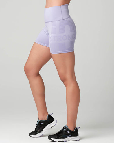 Strong Way Of Life High Waisted Shorts Electric Lavender - S1B000020
