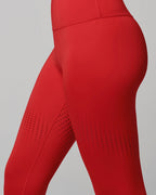 Warm Up High Waisted Crop Leggings - Really Red-Y S1B000024