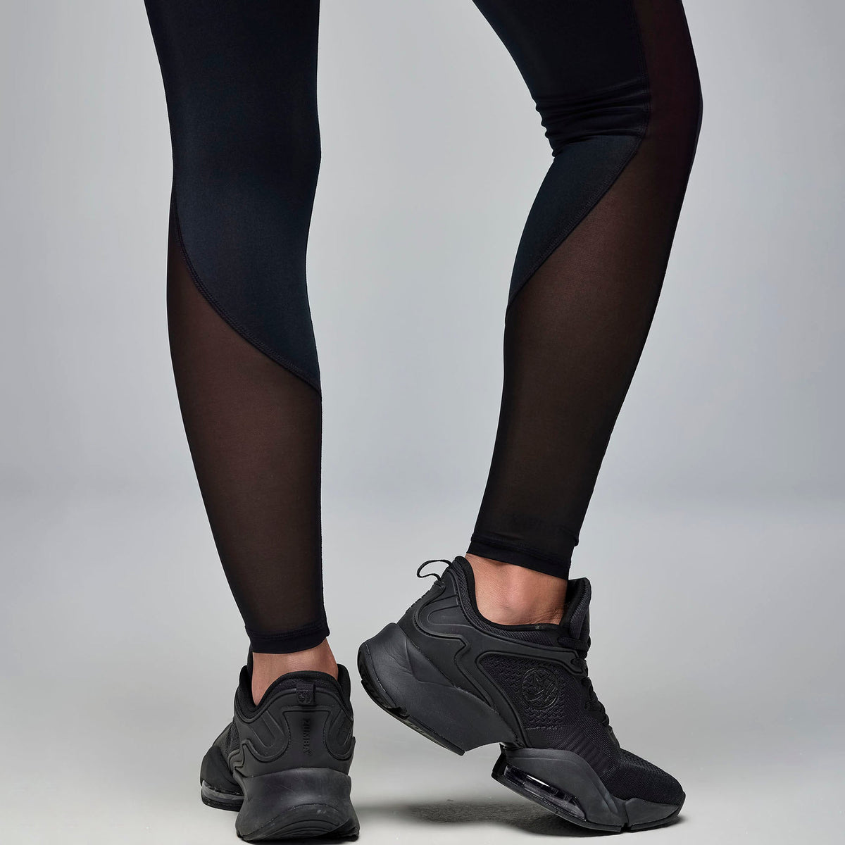 STRONG iD High Waisted Ankle Leggings With Inserts - Bold Black S1B000083