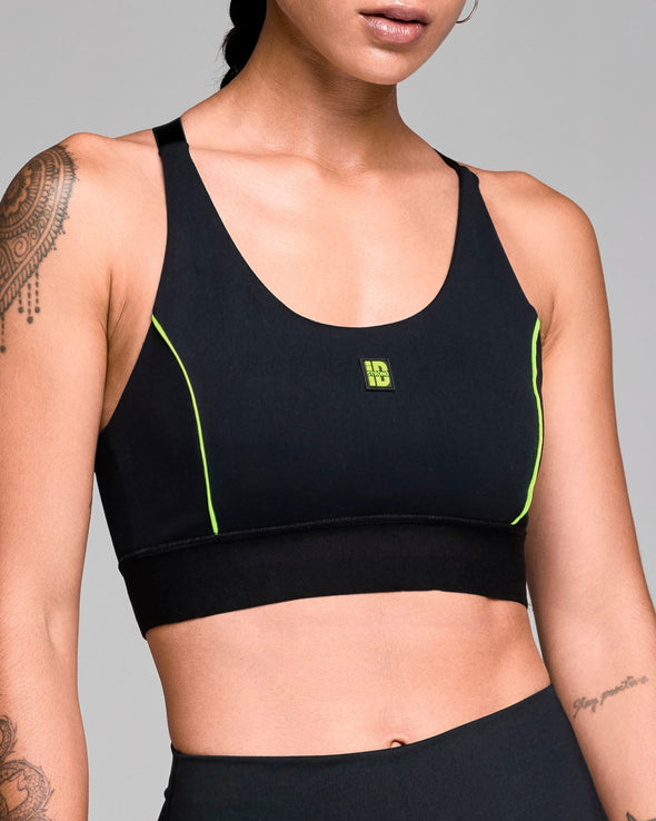 STRONG iD Scoop Neck Adjustable Bra -Bold Black S1T000087