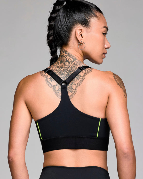 STRONG iD Scoop Neck Adjustable Bra -Bold Black S1T000087