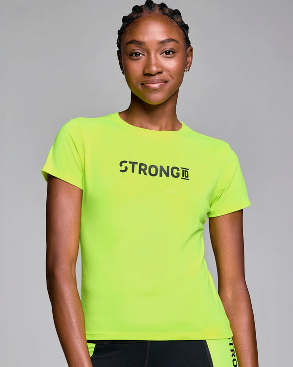 STRONG iD Fitted Short Sleeve Top - Caution S1T000093