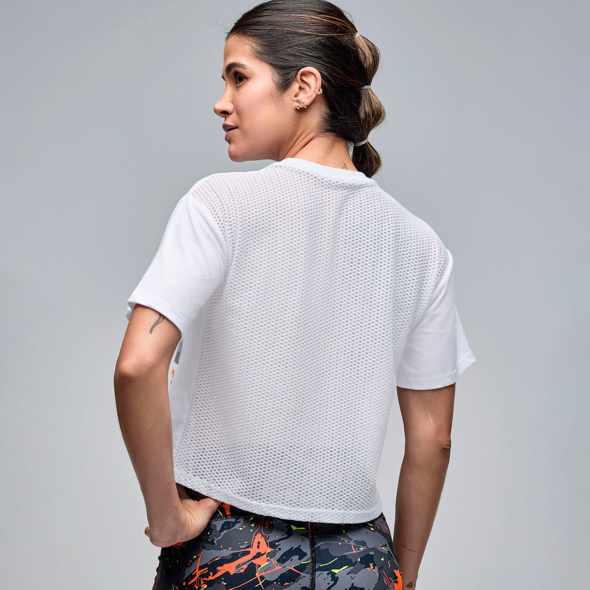 STRONG iD Boxy Top With Mesh Back - Wear It Out White S1T000101