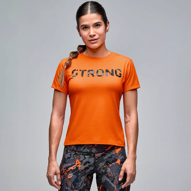 STRONG iD Fitted Short Sleeve Top - Orange S1T000103