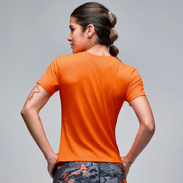 STRONG iD Fitted Short Sleeve Top - Orange S1T000103