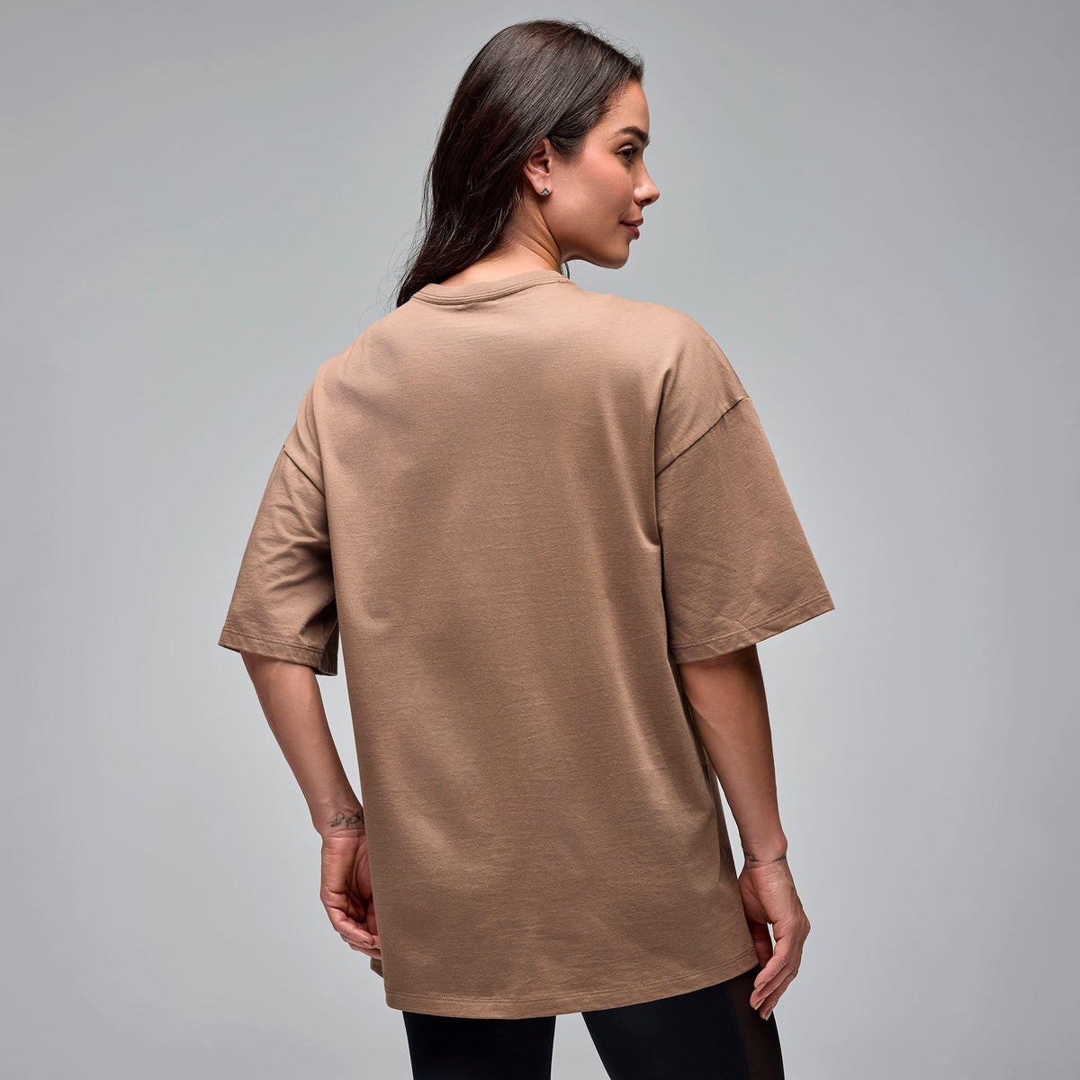 STRONG iD Oversized Tee - Dark Burgundy / Bark S1T000117