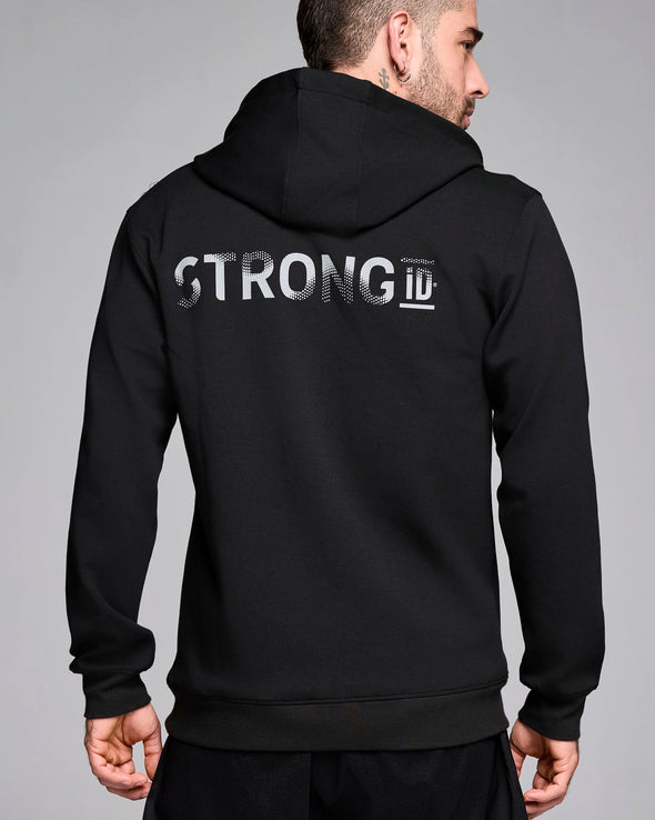Strong iD Zip-Up Hoodie -Bold Black S2T000017
