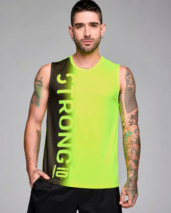STRONG iD Men's Wide Shoulder Tank - Caution S2T000018