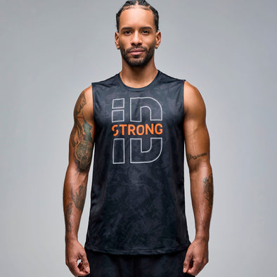 STRONG iD Men's Wide Shoulder Tank - Black S2T000019