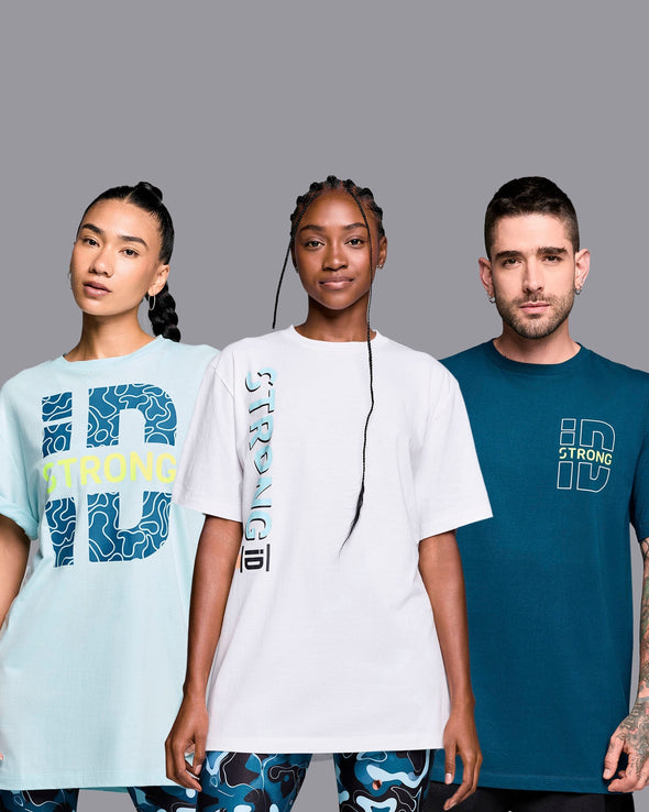 STRONG iD Tees 12PK - White / Aqua / Blue S3A000020
