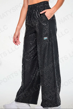 Zumba X The Smurfs Wide Leg Pants With Snaps - Bold Black Z1B000951