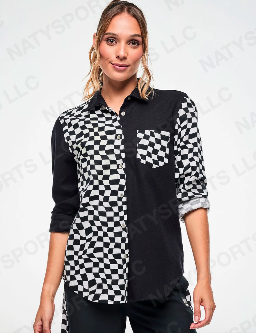 Electric Feel Button Down - Black/White Z1T001244