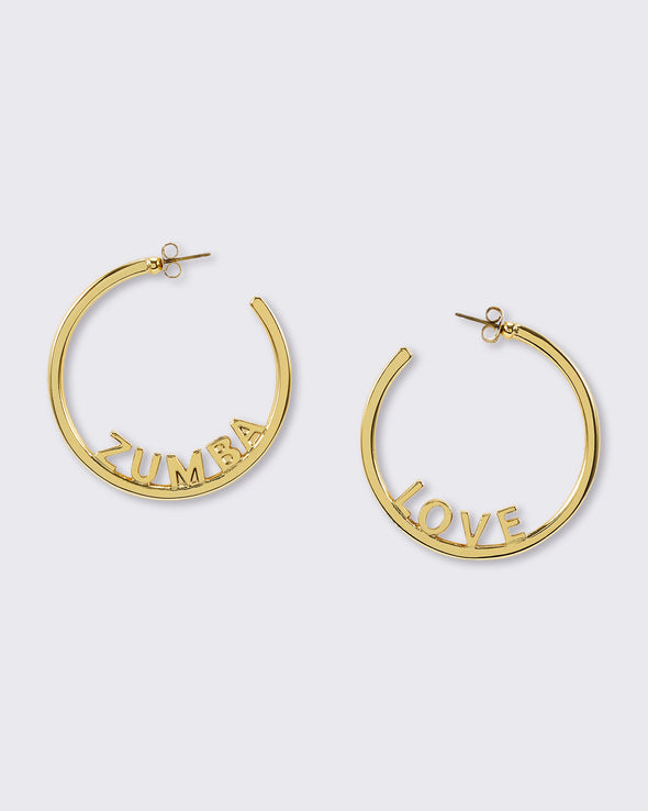 Zumba Love Hoop Earrings - Gold Z1A000016