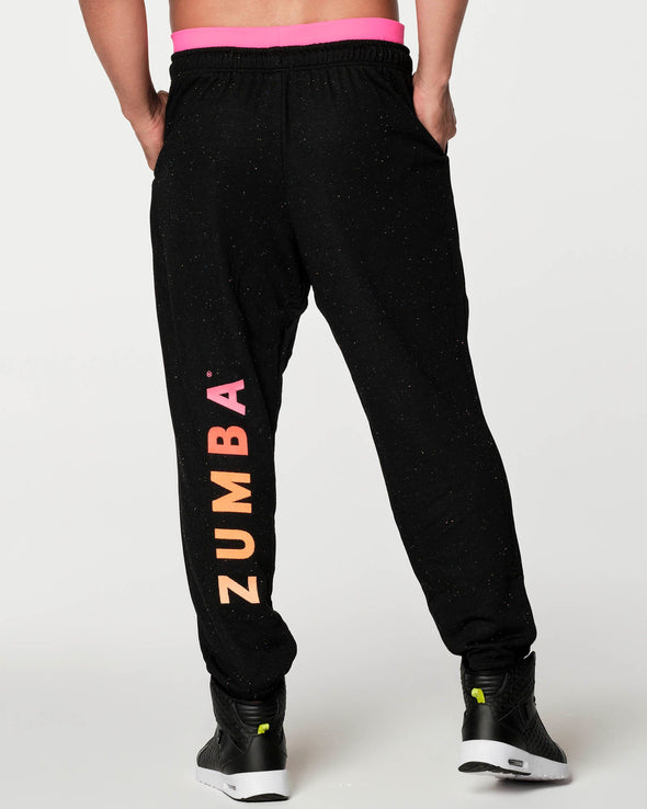 Zumba Move Double Waistband Sweatpants - Bold Black Z1B000232