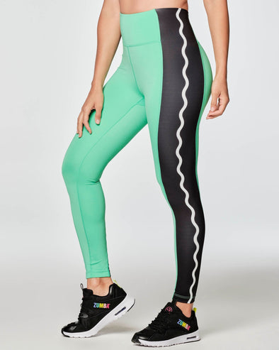 Zumba X Crayola Dance In Color High Waisted Ankle Leggings  - Seas The Day Z1B000262
