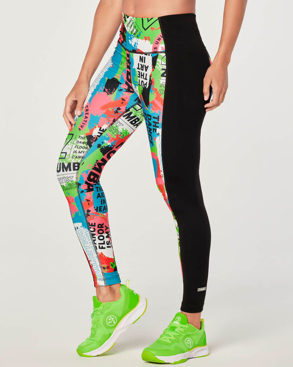Free To Create High Waisted Ankle Leggings - Multi Z1B000271