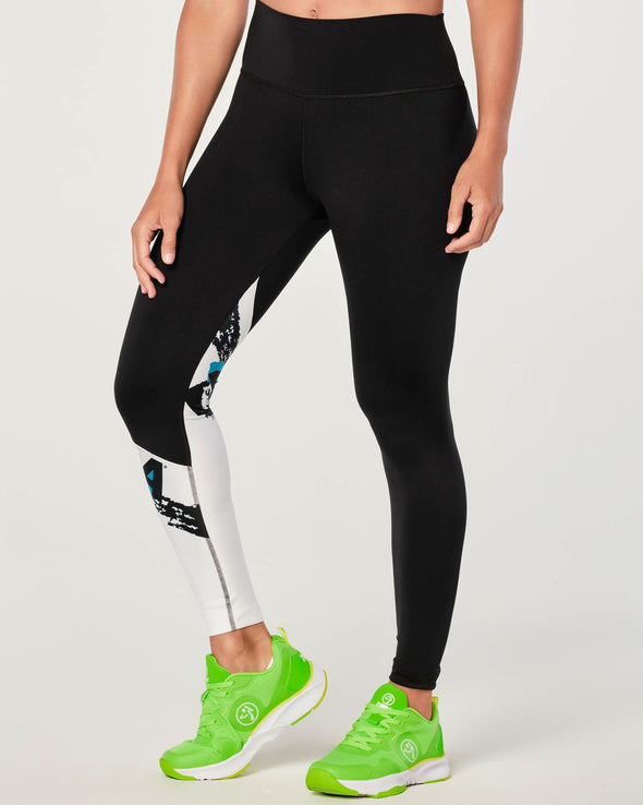 Zumba Since 2001 High Waisted Ankle Leggings - Bold Black Z1B000273