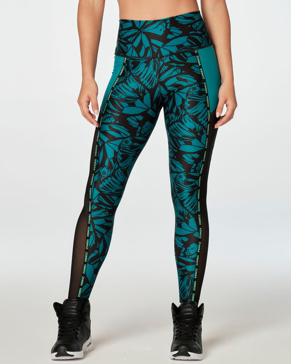 Dance Breathe Repeat High Waisted Ankle Leggings - Totally Turquoise Z1B000321