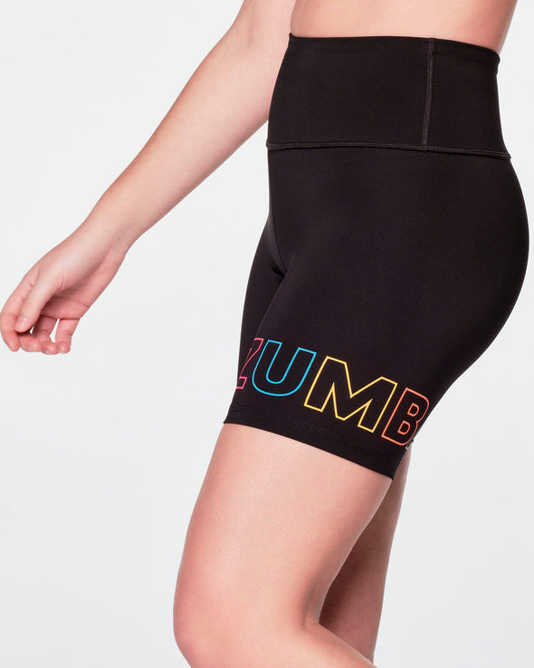 Zumba Vibrant Biker Shorts - Bold Black Z1B000336