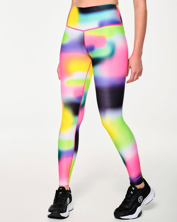 Zumba Tropidelic High Waisted Ankle Leggings - Multi / Totally Turf Z1B000371