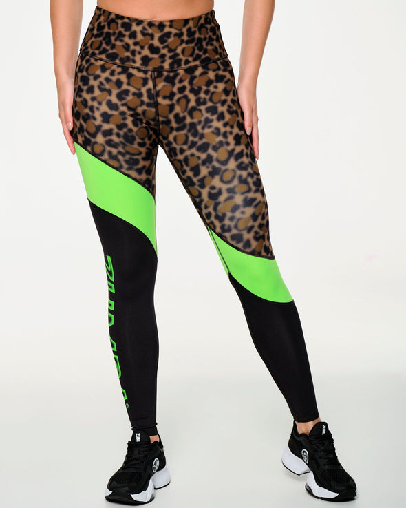 Zumba Animal Expedition High Waisted Ankle Leggings- Pampas Tan Z1B000373