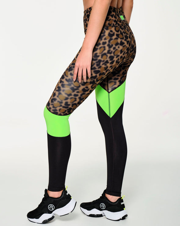 Zumba Animal Expedition High Waisted Ankle Leggings- Pampas Tan Z1B000373