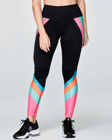 Buy Zelocity Girls High Rise Light Stretch Leggings - Confetti at
