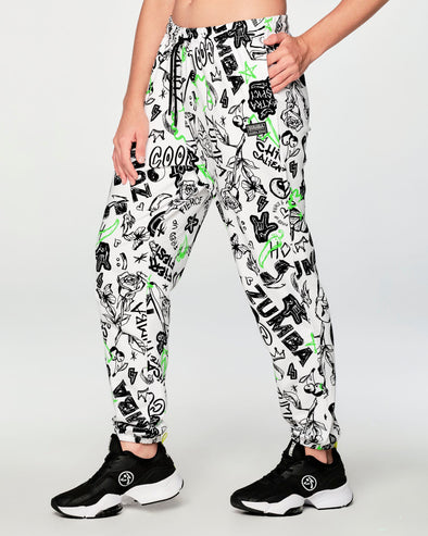 Fierce And Fired Up Baggy Sweatpants - Wear It Out White Z1B000407