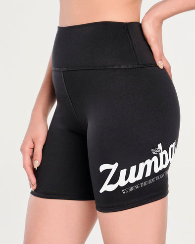 Zumba Prep High Waisted Biker Shorts - Bold Black Z1B000416