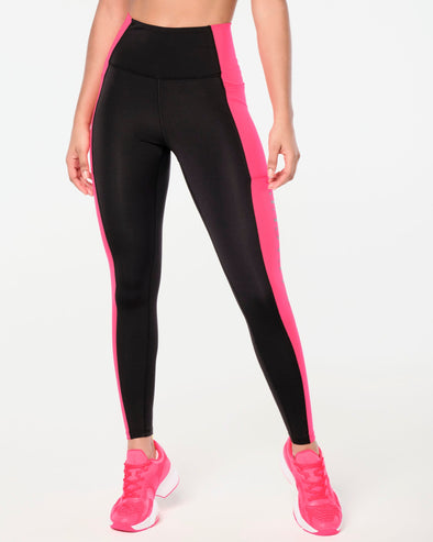 Zumba Prep High Waisted Ankle Leggings -  Bold Black / Let's Go Indigo Z1B000425