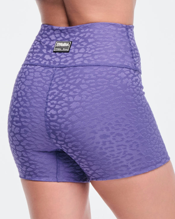 Funscape High Waisted Biker Shorts - Purple Pop - Z1B000439